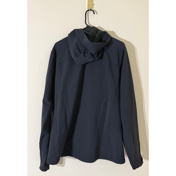 REI Co Op Men's Full Zip Hooded Softshell Jacket Black Size Large Outdoor - Picture 2 of 9